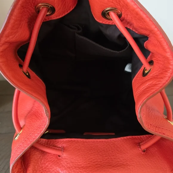 Marc By Marc Jacobs Cinch Backpack Burnt Orange Pebble Grain Leather - Picture 4 of 11